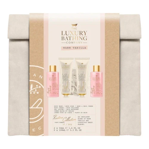 Box Cadou The Luxury Bathing Warm Vanilla, Restore Collection Gift Set 4 pcs