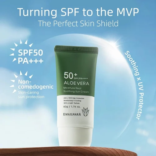 Protecție solară pentru față KWAILNARA Aloe Vera Moisture Real Soothing Sun Cream 50g