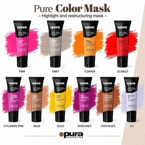 Mască nuanţatoare pentru păr Pura Kosmetica Pure Color Mask