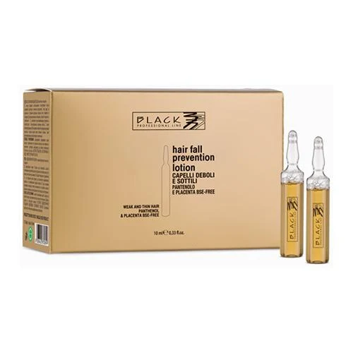 Black Professional Line Placenta and Panthenol Hair Fall Prevention Lotion 12x10ml
