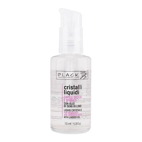 Сыворотка для волос Black Liquid Crystals for Weakened and Damaged Hair with Linseed Oil 100ml