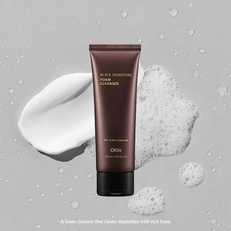 Пенка для очищения лица Ottie Black Signature Foam Cleanser 120 мл 3