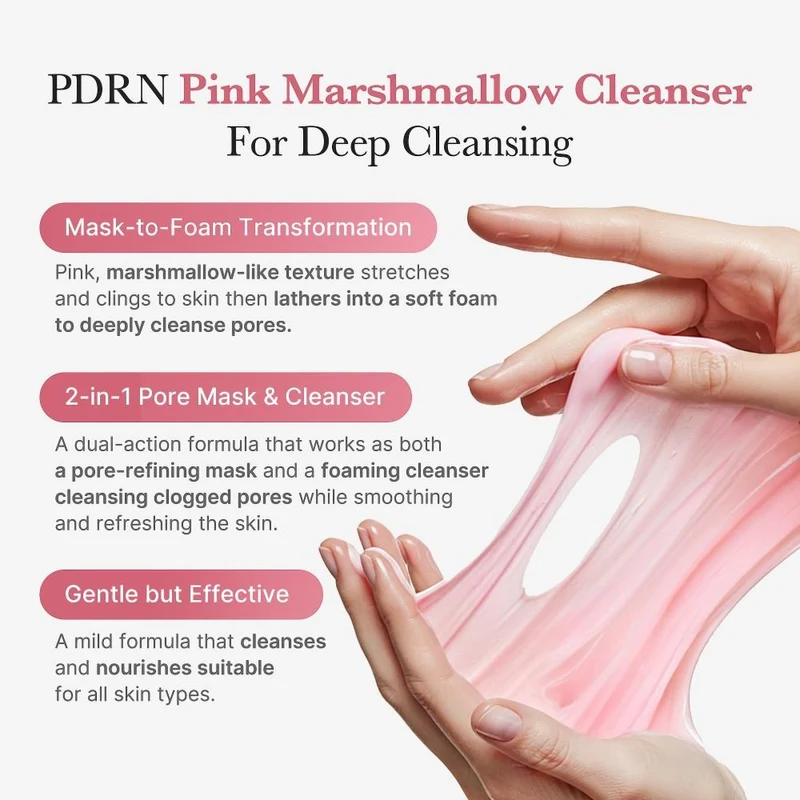 Gel de curatare p/u fata Medicube PDRN Pink Niacinamide Whip Cleanser 120 g 5