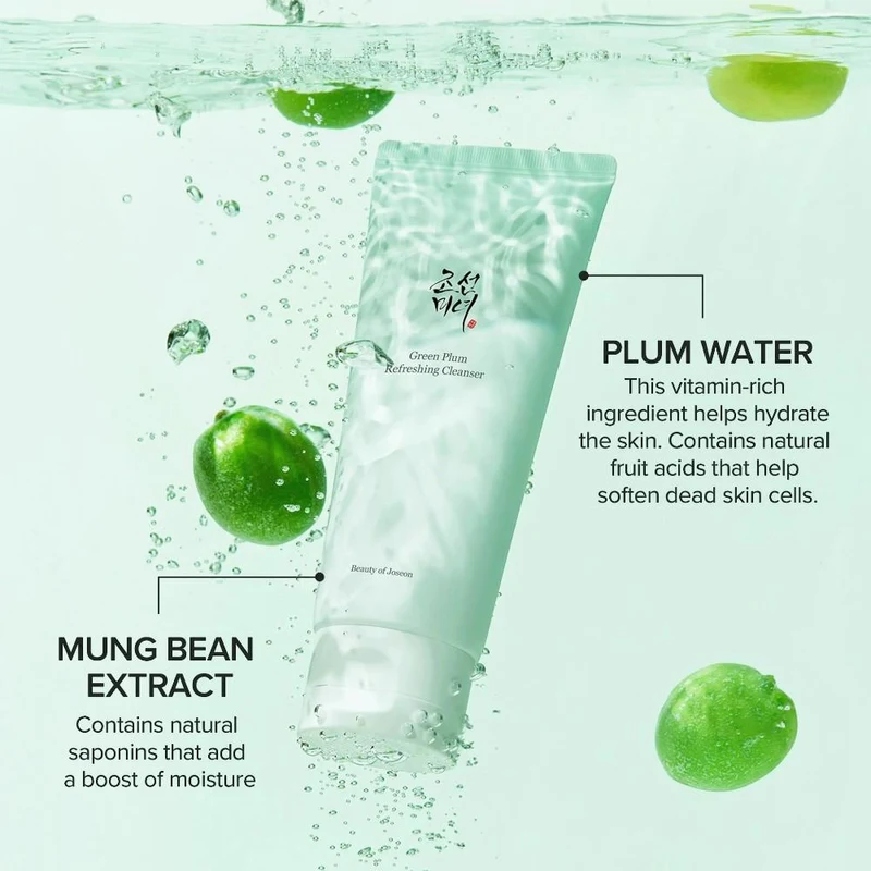 Пенка для очищения лица Beauty of Joseon Green Plum Refreshing Cleanser 100 ml 3