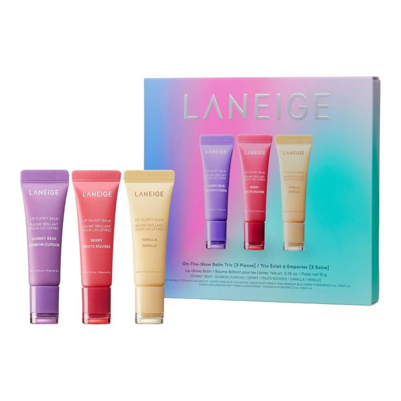 Balsam de buze Laneige On-The-Glow Balm Trio Set 3 pcs 2