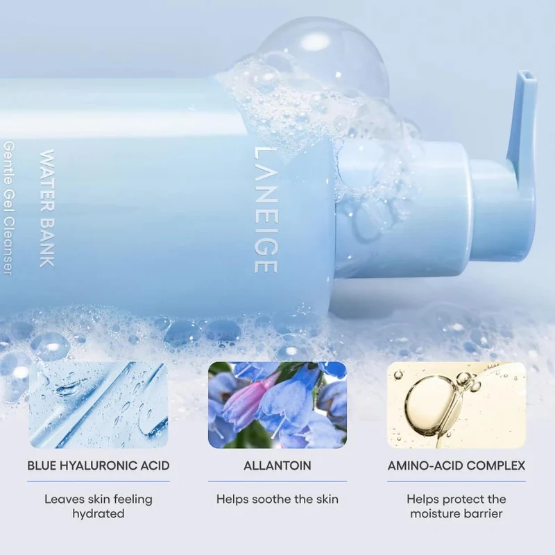 Gel de curatare p/u fata Laneige Water Bank Gentle Gel Cleanser 250 ml 4