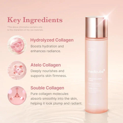 Tonic p/u fata Medicube Triple Collagen Toner 140 ml