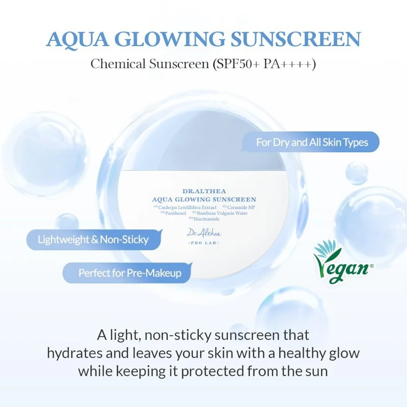 Protecție solară pentru față Dr.Althea Aqua Glowing Sunscreen 45 ml 2