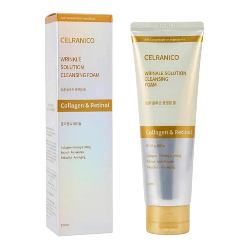 Spuma p/u curatarea fetei Celranico Wrinkle Solution Cleansing Foam Collagen & Retinol 120ml