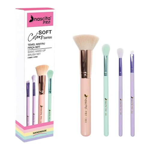 Набор кистей для макияжа Nascita Soft Colors Series Daily Make-up Brush Set
