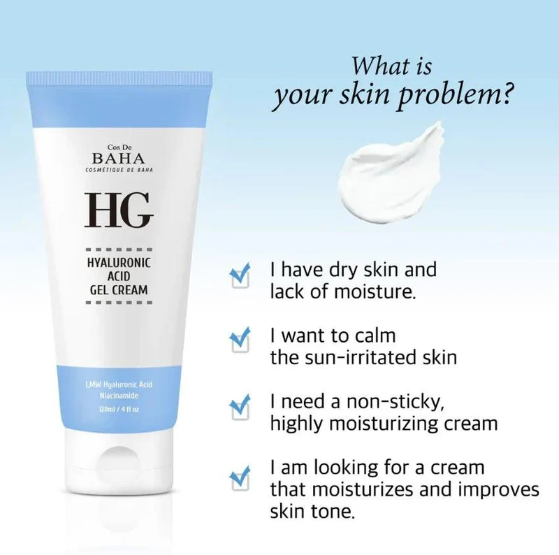 Крем для лица Cos De Baha HG Hyaluronic Acid Gel Cream 120 ml 2