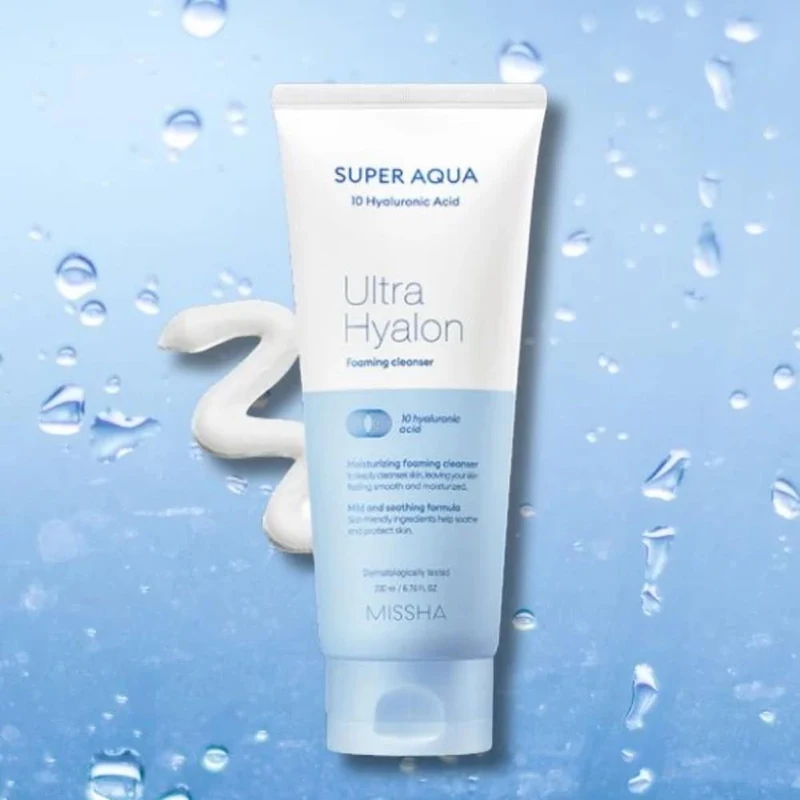 Spuma de curatare p/u fata MISSHA Super Aqua Ultra Hyalron Cleansing Foam 200 ml 2