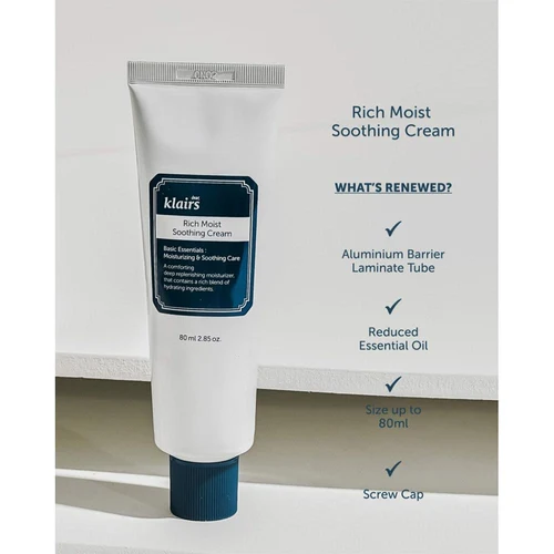 Cremă de faţă Dear, Klairs Rich Moist Soothing Cream 80 ml