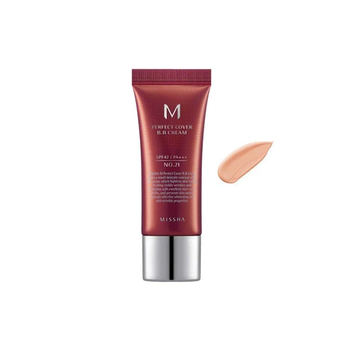 BB-Crema Missha M Perfect Cover BB Cream SPF42 PA+++ 21 LIGHT BEIGE