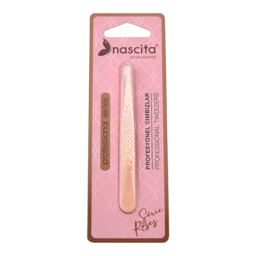 Nascita Tweezer, Rose Gold, Straight Tip