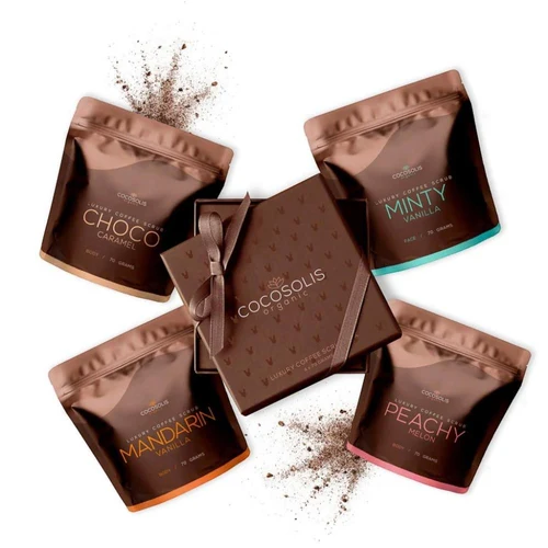 Exfoliant de corp COCOSOLIS Luxury Coffee Scrub Box 280g (4 x 70 g)