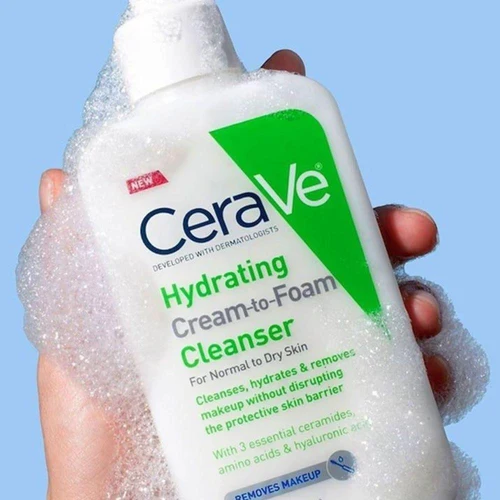 Spuma de curatare p/u fata CeraVe Hydrating Cream-to-Foam Cleanser 236ml