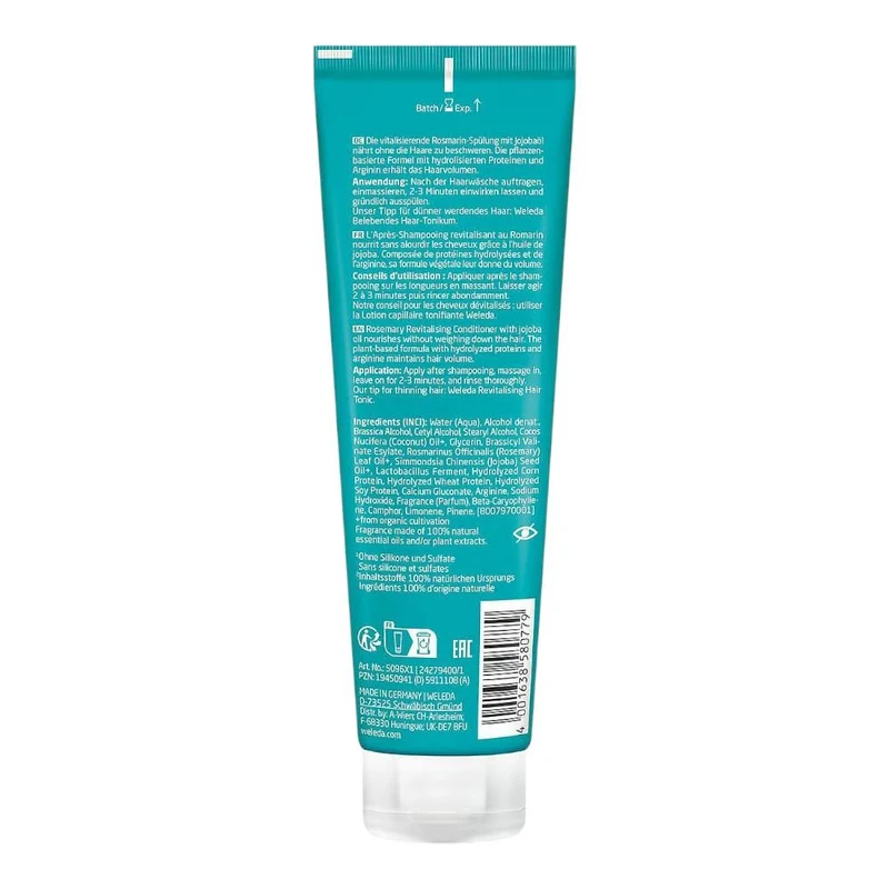 Кондиционер для волос Weleda Revitalising Conditioner Rosemary 150ml 2