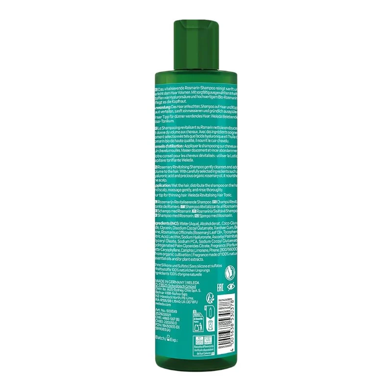 Шампунь Weleda Revitalising Shampoo Rosemary 250ml 2
