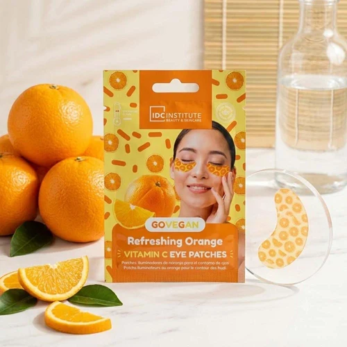Patch-uri p/u ochi IDC Institute Go Vegan Refreshing Orange Vitamin C Eye Patches 1 pair