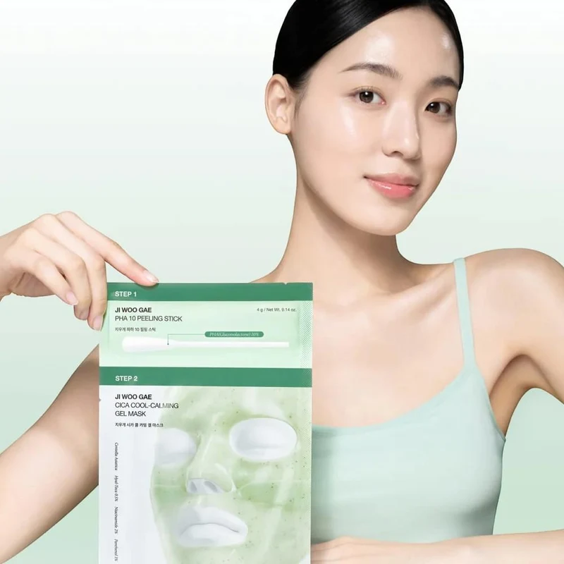 Masca de fata Celimax Ji Woo Gae CICA PHA Peel 2-Step Gel Mask 30g 5