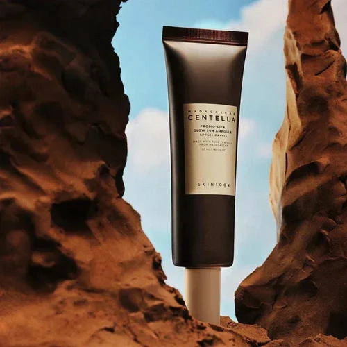 Protecție solară pentru față Skin1004 Madagascar Centella Probio-Cica Glow Sun Ampoule SPF 50+ PA++++ 50ml
