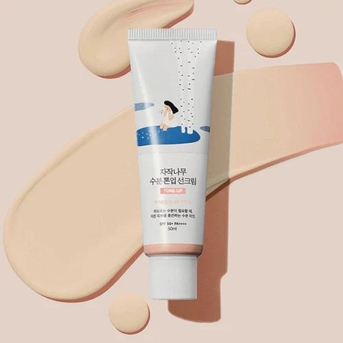Protecție solară pentru față Round Lab Birch Juice Moisturizing Tone-Up Sunscreen SPF50+ PA++++ 50ml