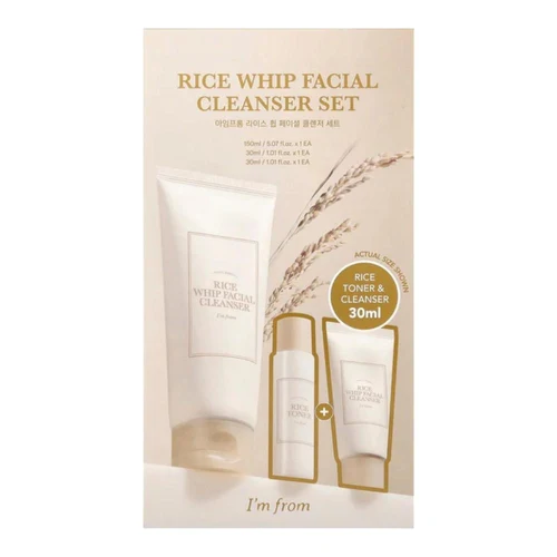 Гель для очищения лица I'm from Rice Whip Facial Cleanser Set