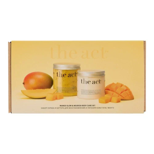Set ingrijire p/u corp The Act Set Body Butter Exfoliating sea salt & body balm Mango