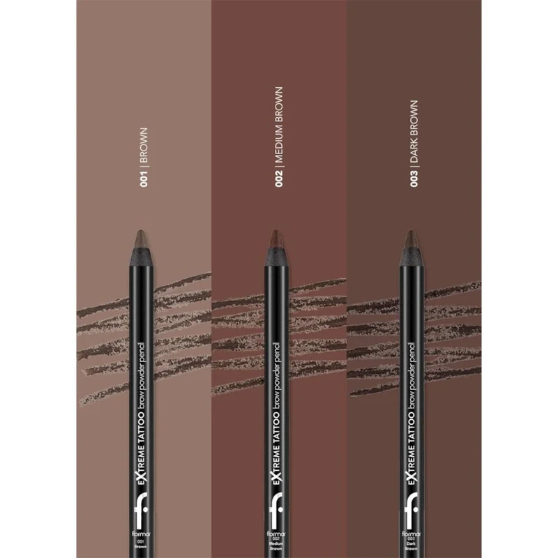 Creion de sprâncene Flormar Extreme Tattoo Brow Powder Pencil 3