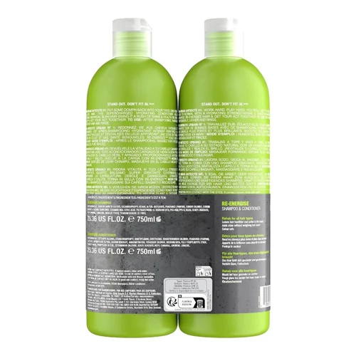 Set îngrijire pentru păr Tigi Bed Head Urban Antidotes Re-Energize Shampoo & Conditioner Tween Duo 2x750ml