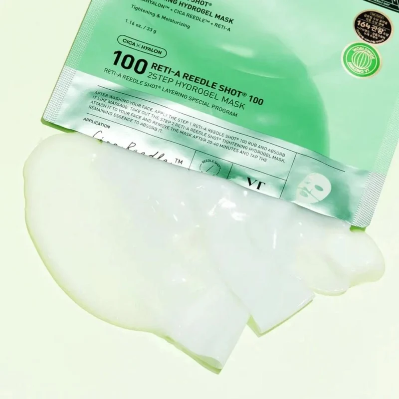 Маска для лица VT Cosmetics Reti-A Reedle Shot 100 2-Step Hydrogel Mask 3
