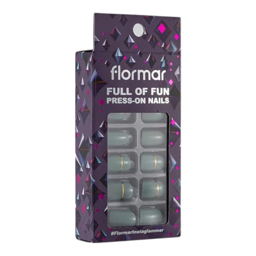 Flormar Full Of Fun Press-On Nails - 01 Grn Strps