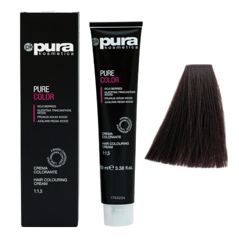 Pura Pure Color Hair Colouring Cream 100ml - 4/0