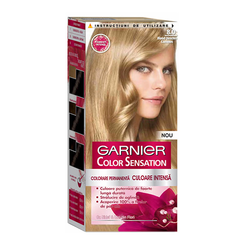 Garnier Color Sensation Hair Color Cream - 8.0 Luminous Light Blond