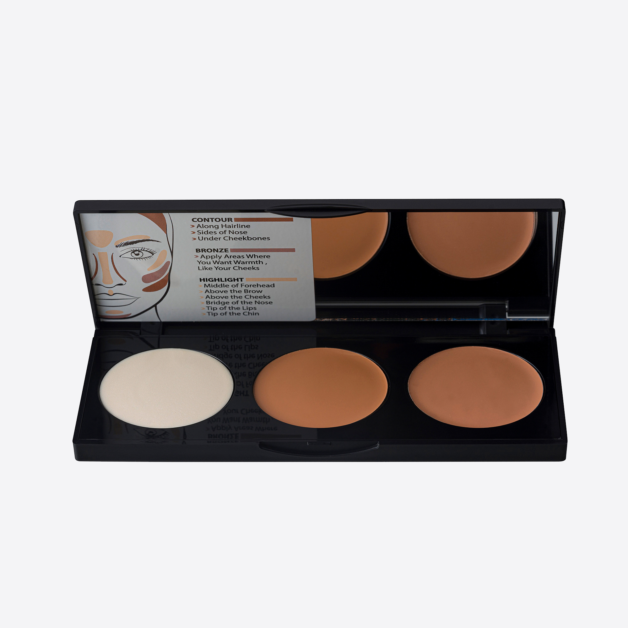 NOTE PERFECTING CONTOURING CREAM PALETTE - 01 Light To Medium