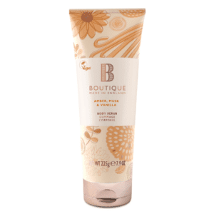 Boutique Amber Musk & Vanilla Body Scrub 225g