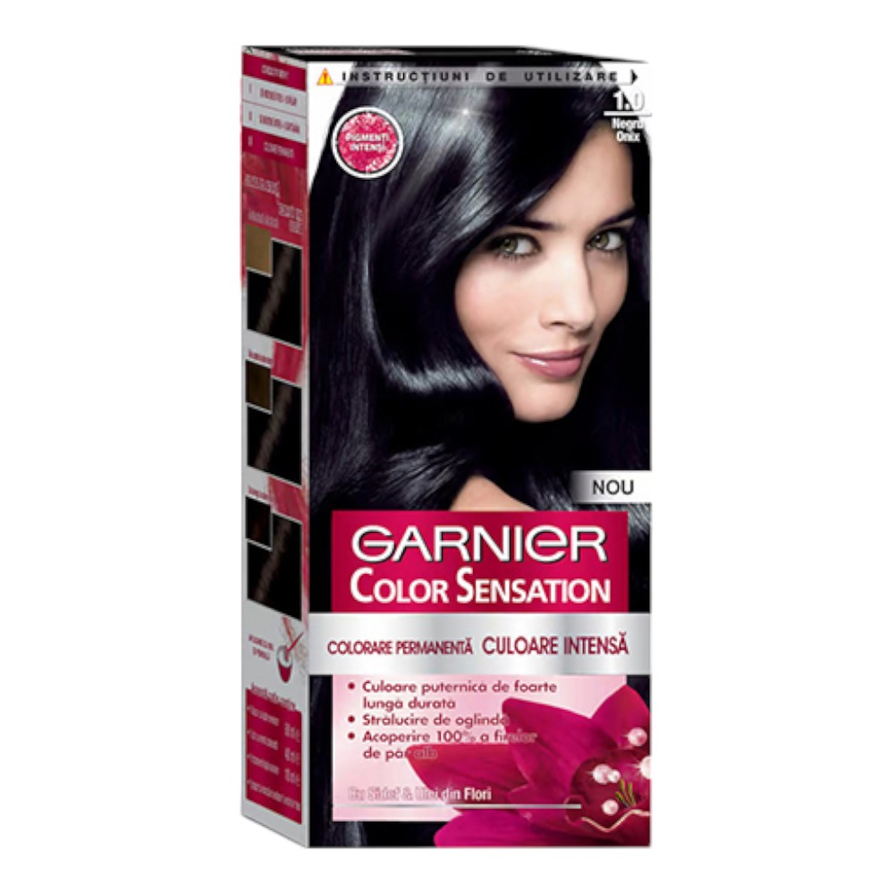 Garnier Color Sensation Hair Color Cream - 1,0 Ultra Onyx Black