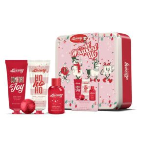 The Luxury Bathing Candy Canes, Cocoa & Vanilla Swirl, All Wrapped Up Gift Set 4 pcs