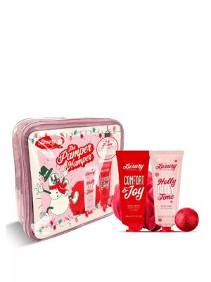 The Luxury Bathing Candy Canes, Cocoa & Vanilla Swirl, The Pamper Hamper Gift Set 4 pcs