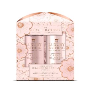 The Luxury Bathing Creme Brulee, Orange Blossom & Vanilla, Glamorous Glow Gift Set 2 pcs