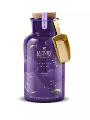 The Luxury Bathing Lavender Dreams, Bathtime Bliss Bath Reusable Glass Bottle  600g