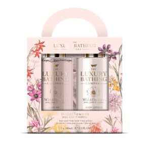 The Luxury Bathing Peony, Peach & Raspberry, Glamorous Glow Gift Set 2 pcs