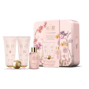 The Luxury Bathing Peony, Peach & Raspberry, Relax & Unwind Gift Set 4 pcs