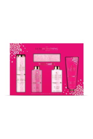 The Luxury Bathing Sweet Vanilla & Almond Glaze, Ultimate Indulgence Gift Set 4 pcs