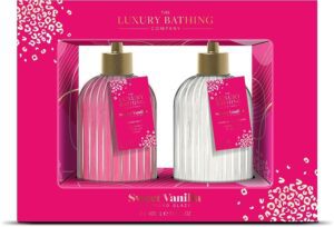 The Luxury Bathing Sweet Vanilla & Almond Glaze, Heavenly Hands Gift Set 2 pcs