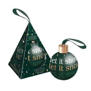 The Luxury Bathing Toasted Praline & Sweet Vanilla, Let It Snow Bath Bauble 250ml