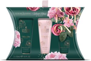 The Luxury Bathing Velvet Rose & Peony, Restoring Trio Gift Set 3pcs