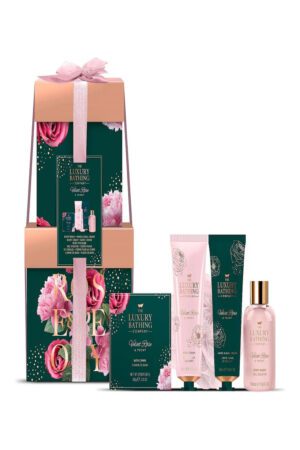 The Luxury Bathing Velvet Rose & Peony, Complete Collection Gift Set 4 pcs