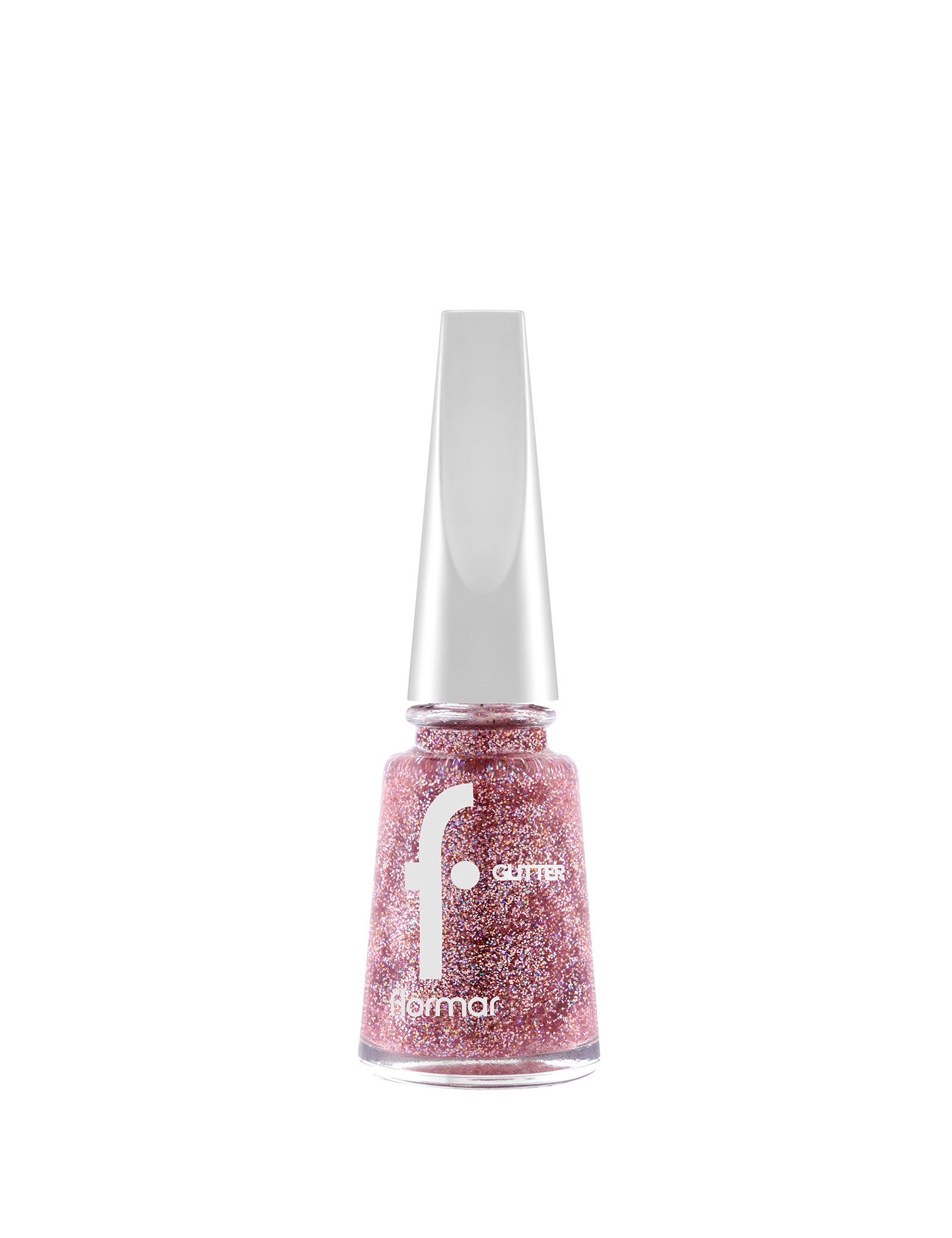 Flormar Nail Enamel Glitter - GL39 Red In Silver